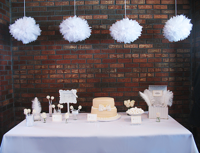 Chic White Baby Shower