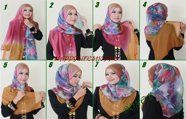 kreasi cara pakai hijab terbaru
