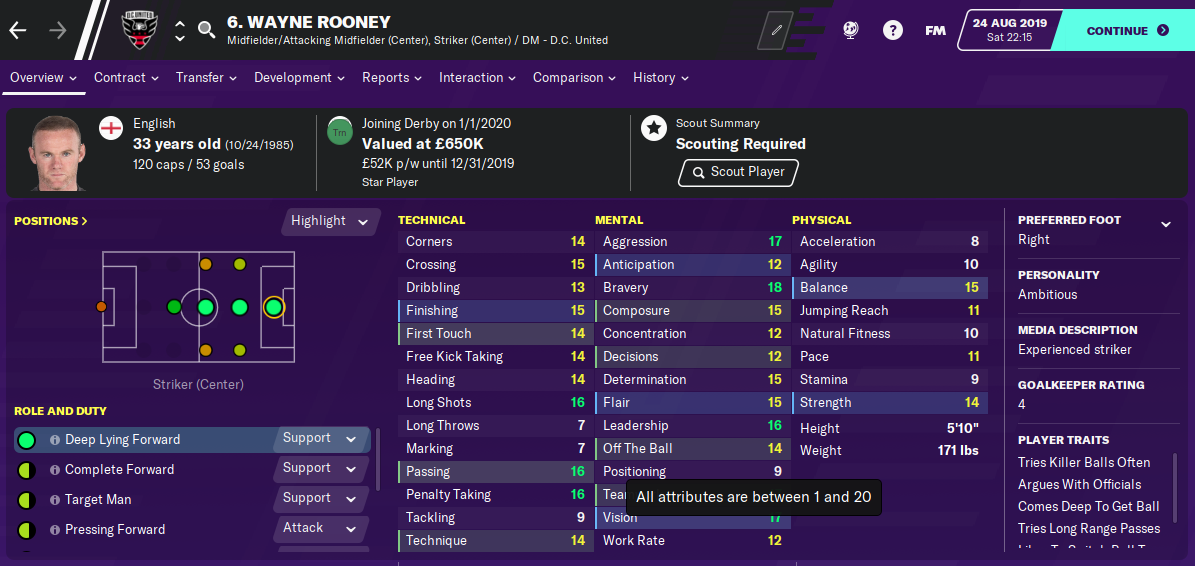 FM20 Wayne Rooney