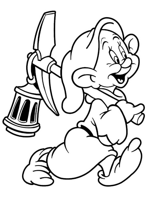 Dopey dwarf coloring pages 4