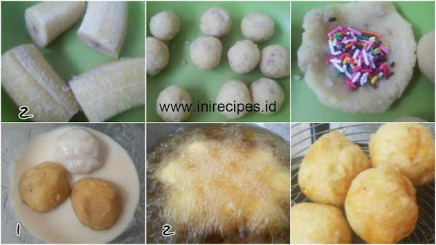 Resep Membuat Bola-Bola Pisang Isi Cokelat/Meises. Cocok Untuk Camilan di Sore Hari