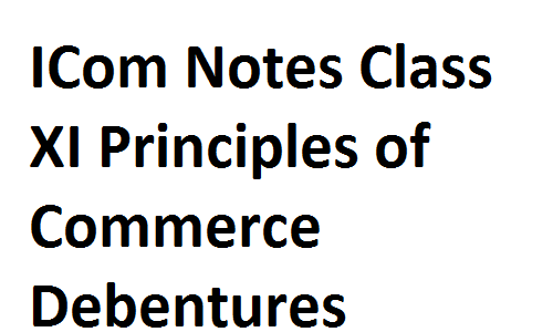 ICom Notes Class XI Principles of Commerce Debentures fsc notes