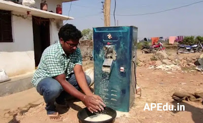 Ricemel in front of the house .. Innovative idea of ​​a young man .. Ideal for many with self employment