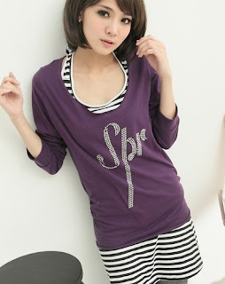 Best Wholesale Summer Tops D2340 Purple