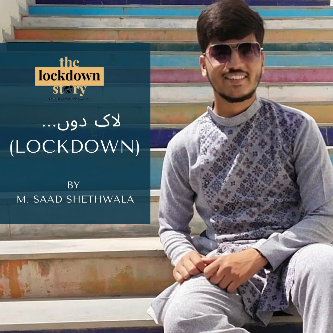 A picture of Mohammed Saad Shethwala sitting in the stairs