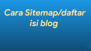 contoh sitemap atau daftar isi blog