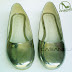 Sepatu Wanita :SILVER GREEN FLAT SHOES