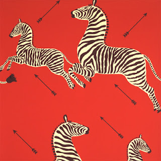 vintage 1940s zebra wallpaper Scalamandre