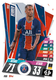 Topps Match Attax 2020-2021 Paris Saint-Germain Set