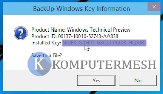 Cara Melihat Product Key Windows 10 