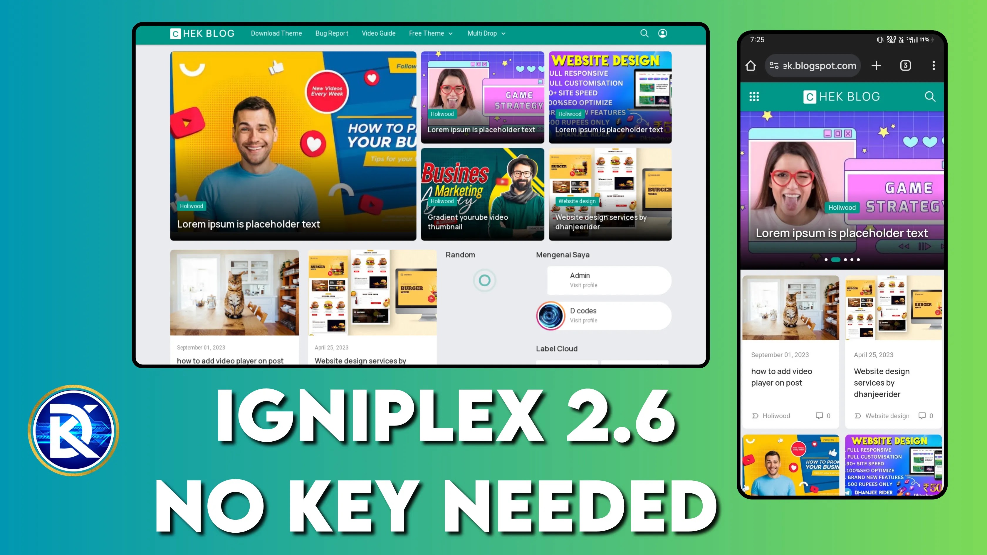 Igniplex 2.6 - Premium Blogger Template WITHOUT KEY