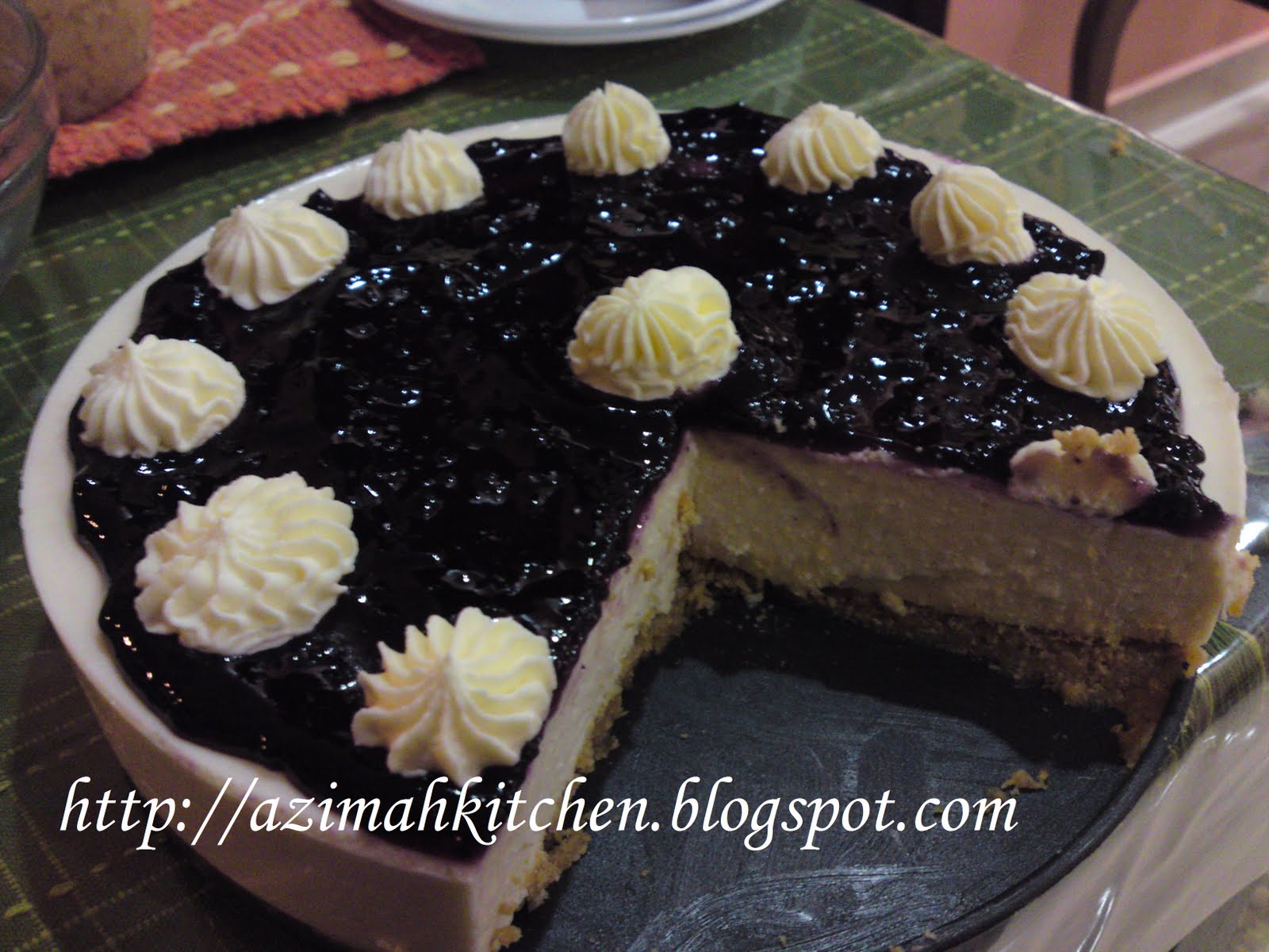 Azimah Kitchen: Blueberry Cheese Cake