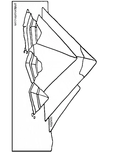 Desenhos de pirâmides do Egito para pintar