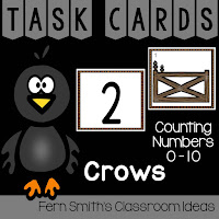 Counting Numbers 0 - 10 Crow Themed Task Cards