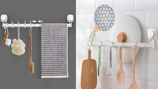 Wall Mounted Vacuum Suction Towel Rack