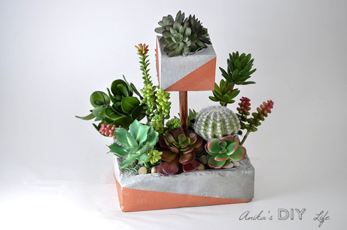 tiered concrete planter