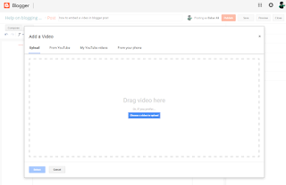 How to add youtube videos in blogger post