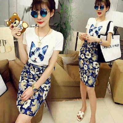 Baju Setelan Setelan Cat Flowers - 10436