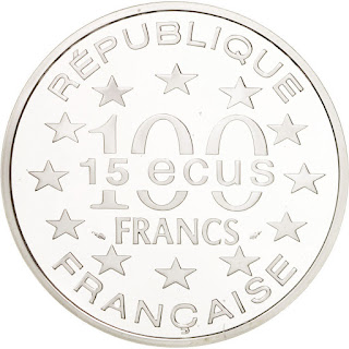 France 100 Francs 15 Ecus Silver Coin