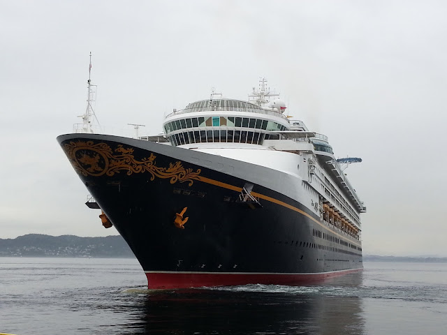 Cruise ship Disney Magic in Bergen, Norway; Fjord cruise; Frozen Cruise