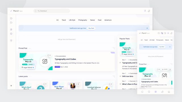 Plus UI Blogger Template Free Download