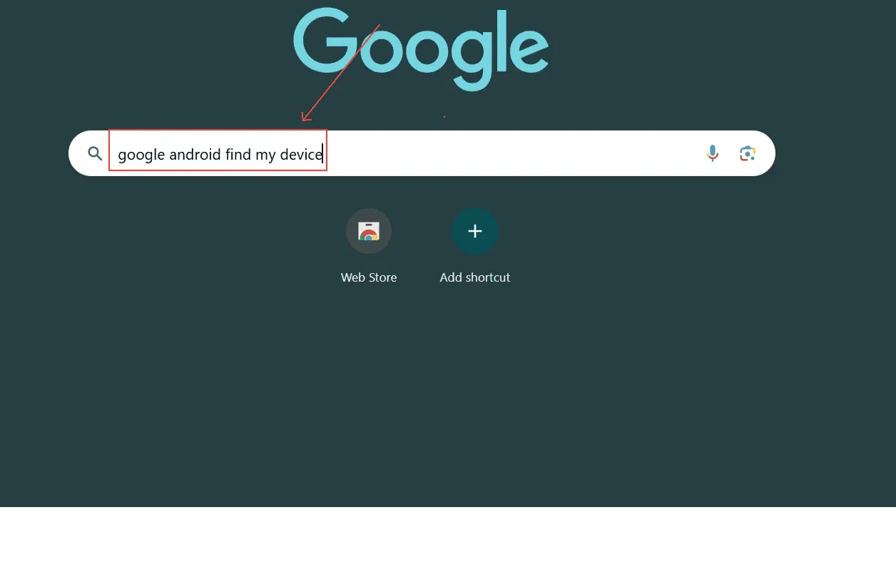 recherche du google find device