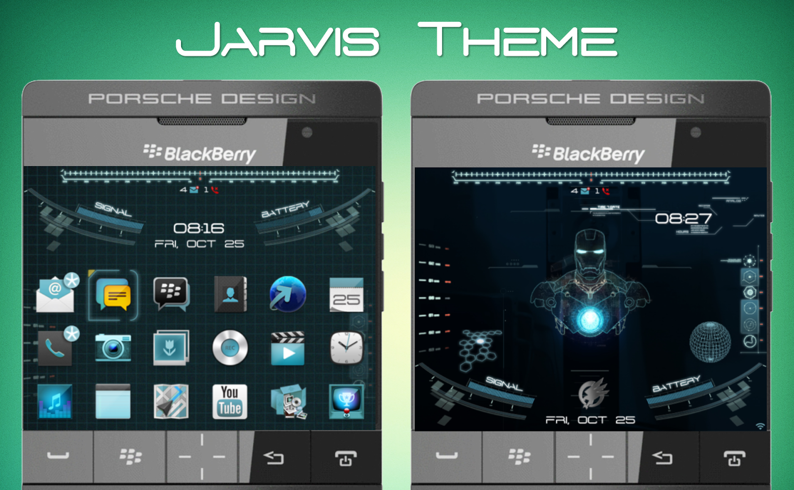 [OS7] Animated Jarvis Theme | Blackberry Theme &amp; Wallpapers
