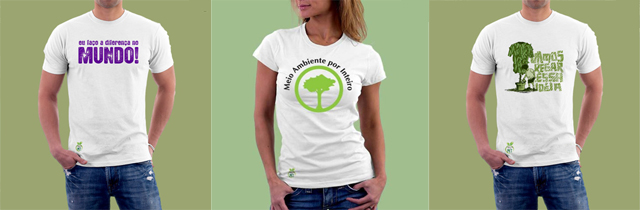 camisetas ecológicas garrafa pet algodão orgânico