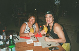 Charles Melton with his mother Sukyong