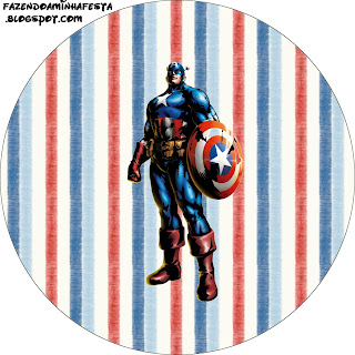 Captain America Free Printable Toppers.