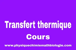 Cours de Transfert thermique  PDF