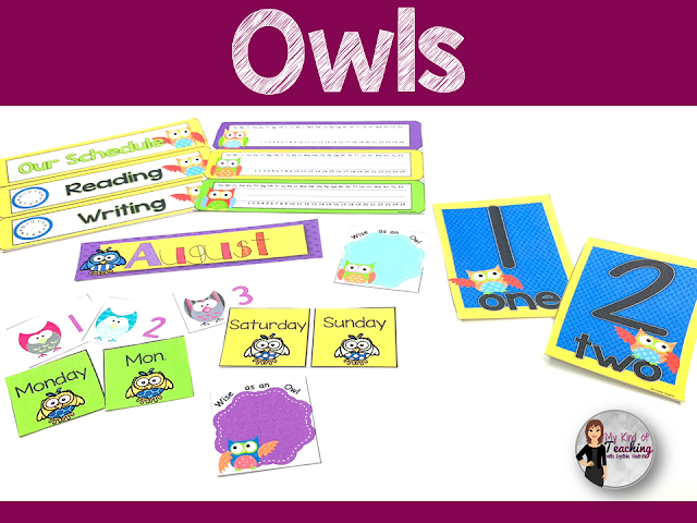 Themed owl classroom