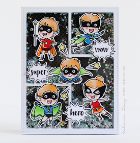 Sunny Studio Stamps: Super Duper Comic Strip Speech Bubble Dies Super Hero Themed Cards by Melania Deasy