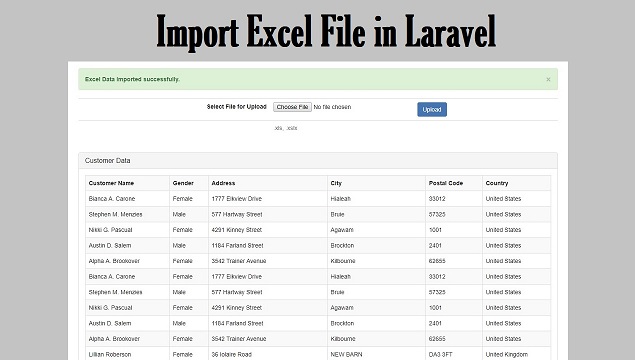 Import Excel File in Laravel | Webslesson