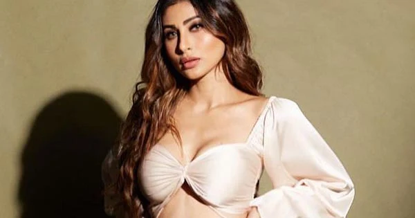 Mouni Roy cleavage skimpy top pants