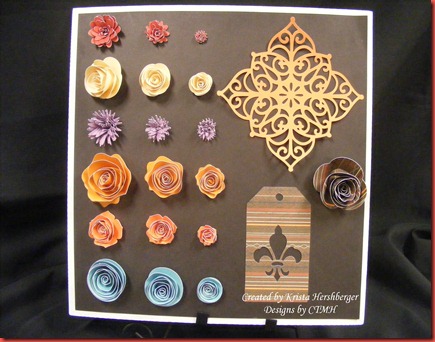 3d flower cricut display board khershberger