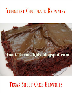 Texas sheet cake brownies food-decor-kids.blogspot.com