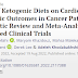 Efeito das Dietas Cetogênicas nos Resultados Cardiometabólicos em Pacientes com Câncer: Uma Revisão Sistemática e Meta-análise de Ensaios Clínicos Controlados.