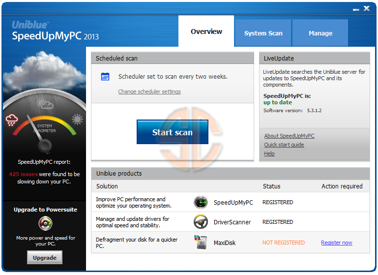 Uniblue SpeedUpMyPC 2013 5.3.1.2 Full Version
