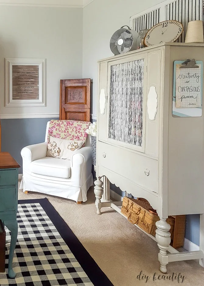 antique hutch craft storage