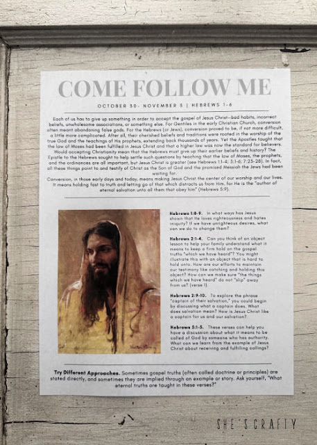 Come Follow Me Bible Study Printable Oct 30.