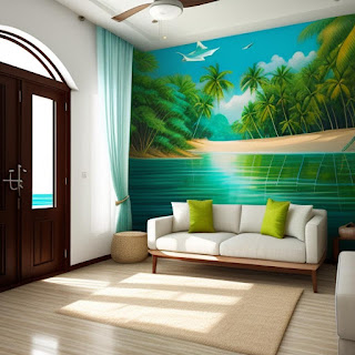 Tropical Tranquility 10 Exotic Wall Painting Ideas for Your Home Wall Decoration