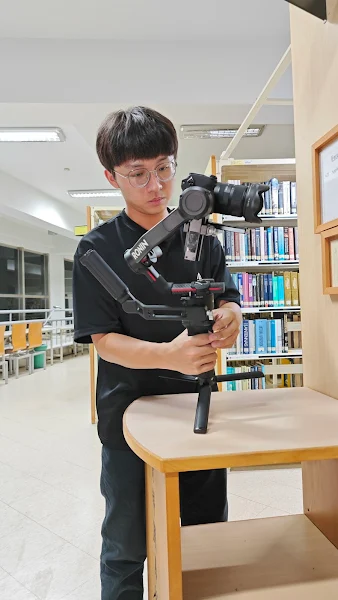 ▲大葉大學傳藝學程張仕翰喜歡拍片並樂於嘗試。（記者林明佑翻攝）