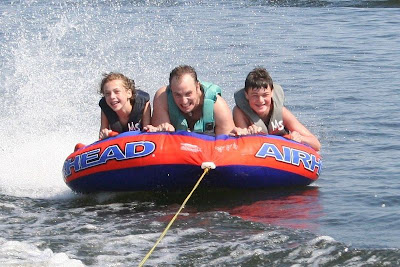 tubing on Lake Gaston