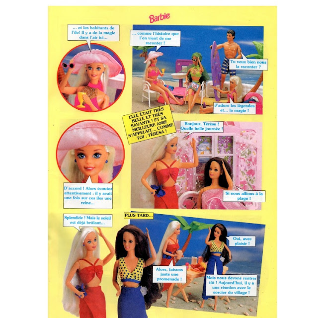 Deuxième page du roman-photos de Barbie chevelure magique.