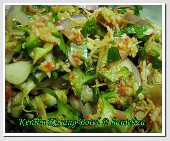 Hanieliza's Cooking: Kerabu Kacang Botol