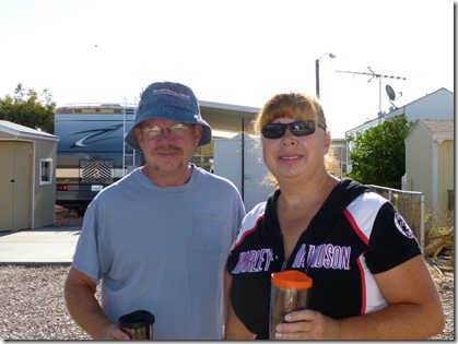 Saying goodbye to NoPo and LoPo aka Norm & Lori Post @ Sunscape RV Resort, Casa Grande, AZ.