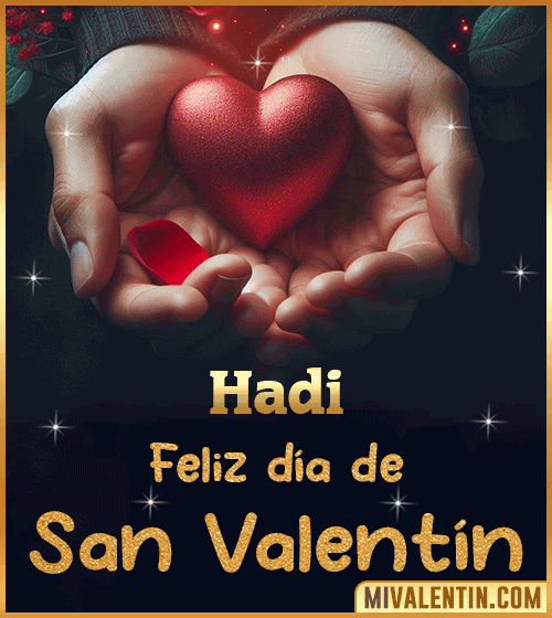 Gif de feliz día de San Valentin Hadi