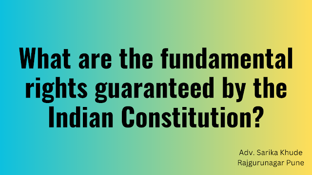 What are the fundamental rights guaranteed by the Indian Constitution?