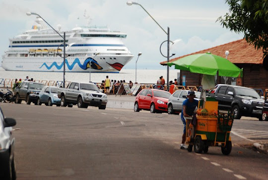 Figura carimbada no porto de Santarém, no oeste do Pará